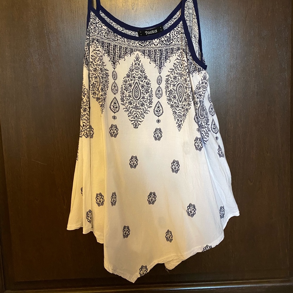 Blue and white tank top!
